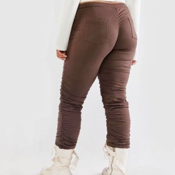 Dolls Kill | Women’s Pants | HOT ROOMMATE RUCHED JOGGERS - Picture 2 of 4